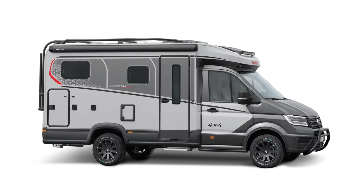 Dethleffs Globebus 4x4 Teilintegrierter mit markanter Front und Dachreling
