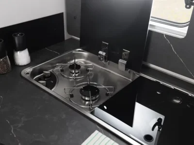 Etrusco T-Base Küche mit Zweiflammenkocher und Spüle