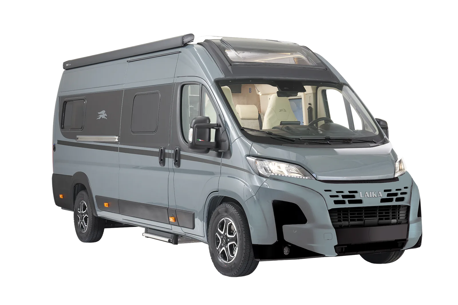 Laika Ecovip Campervan Außenansicht mit ausklappbarem Dach