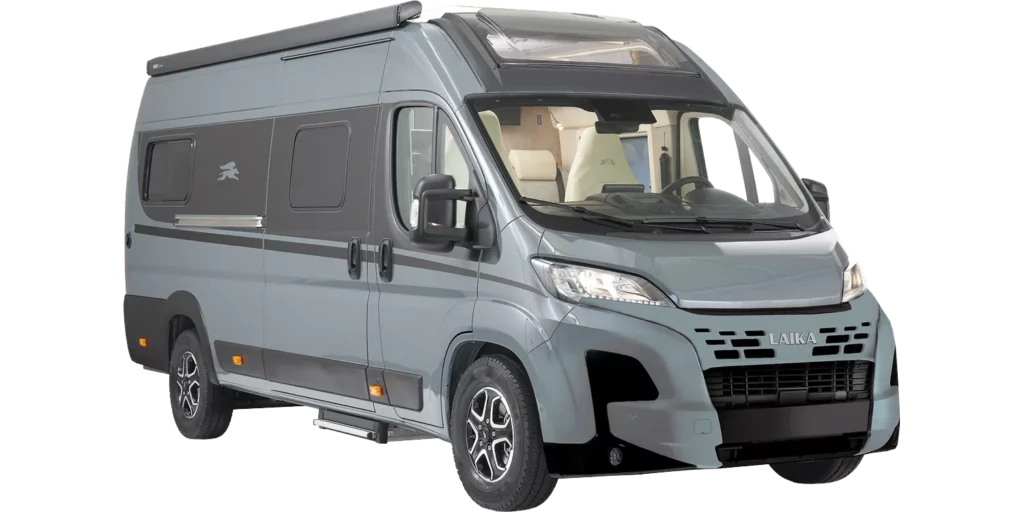 Laika Ecovip Campervan Außenansicht mit ausgefahrener Markise